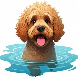Goldendoodle Swim