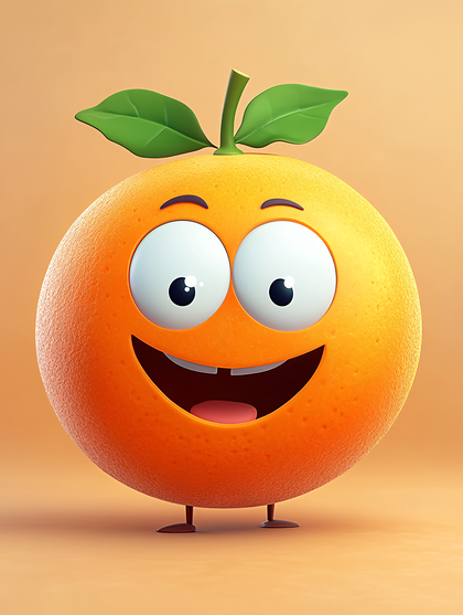 Joyful Orange Character
