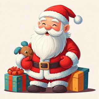 santa with gifts