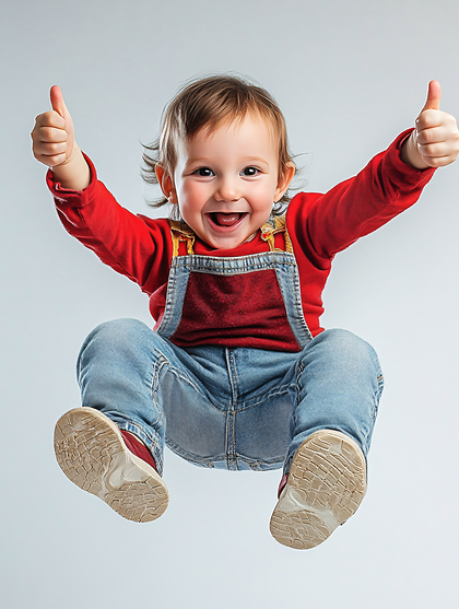 Joyful Toddler Jumping