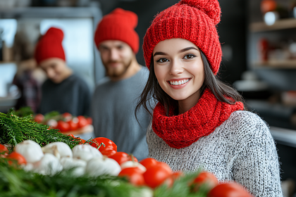 Joyful Winter Produce Shopping