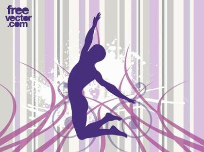 Jumping Man Graphic Free Vector