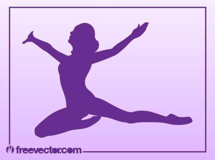 Jumping Woman Free Vector