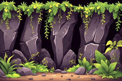 Jungle Cave Background