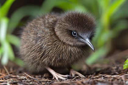 Juvenile Kiwi Portrait
