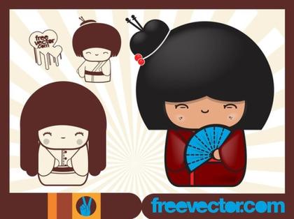 Kawaii Designs Free Vector