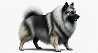 keeshond dog illustration