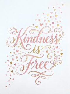 Kindness quote hearts
