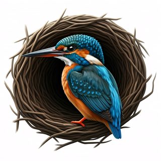 kingfisher-bird-nest