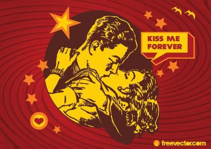 Kiss Free Vector