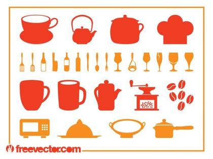 Kitchen Utensils Set Free Vector