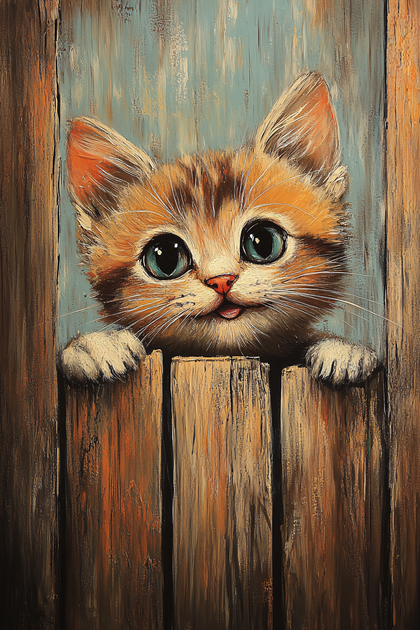 Kitten Peek-a-Boo