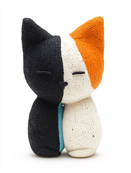 Knitted Calico Cat Toy