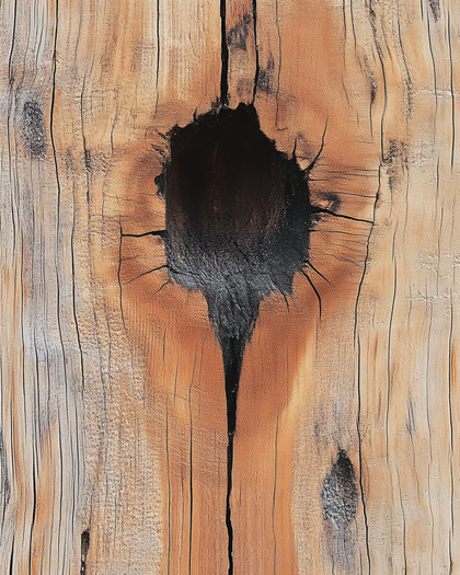 Knot Hole in Wood