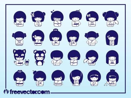 Kokeshi Free Vector