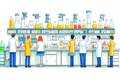Laboratory Scene Illustration