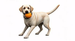 labrador with orange