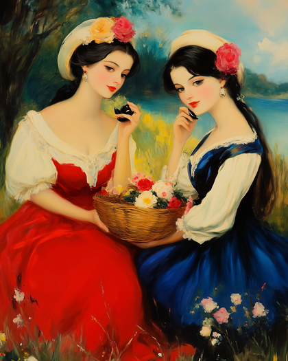 Ladies with Flowers