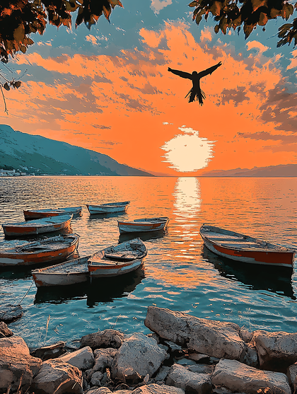 Lakeside Sunset Serenity