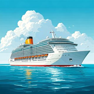 cruise ship illustration