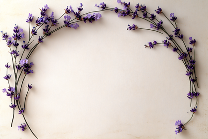 Lavender Arch on Cream Canvas