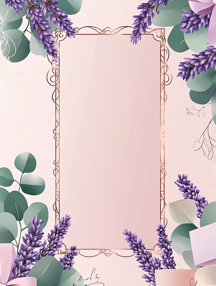Lavender Bouquet with Frame
