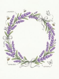lavender flower wreath