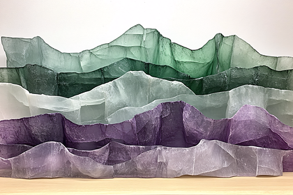 Layered Glass Mountain Range
