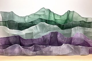 Layered Glass Mountain Range