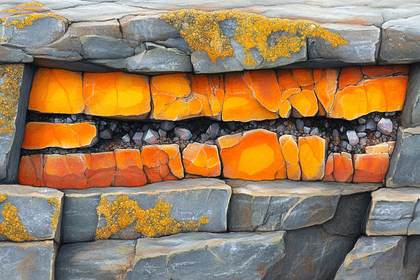Layered Orange Rock Texture