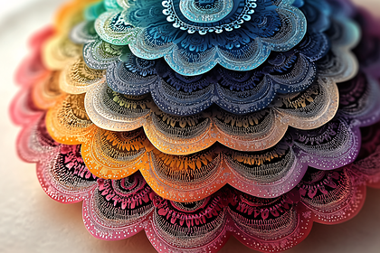Layered Rainbow Petals