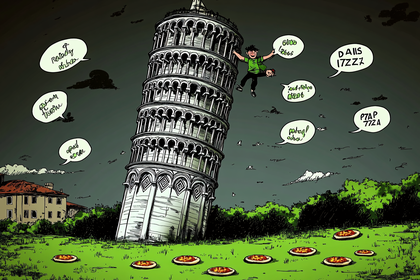 Leaning Tower Of Pisa Pizza Party