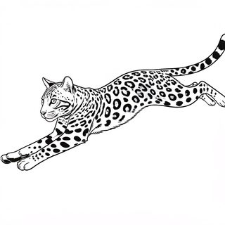 leaping leopard illustration