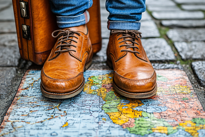 Leather Shoes on Map