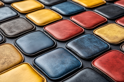 Leather Squares Close-Up