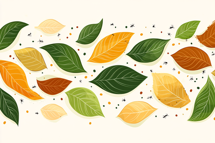 Leaves And Ants Pattern
