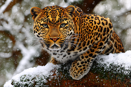 Leopard in Snow Title Case