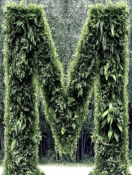 Letter M Topiary
