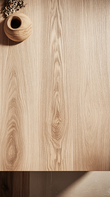 Light Beige Wood Surface With Bowl