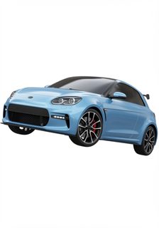 blue hatchback car