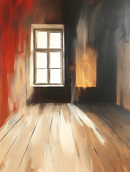 Light Streaming Through Window in Empty Room