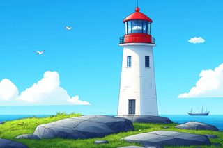 Lighthouse By The Sea