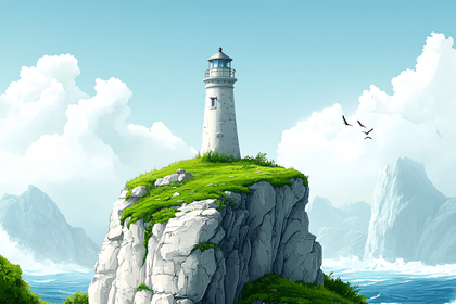 Lighthouse on Cliff