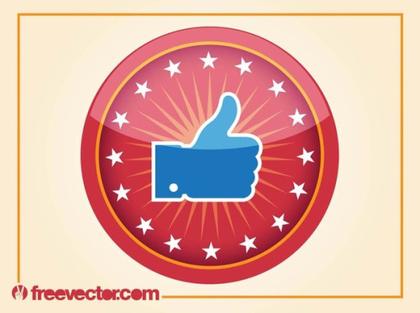 Like Badge Free Vector