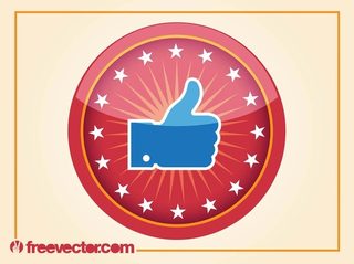 Like Badge Free Vector