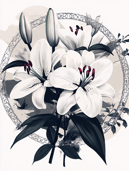 Lilies in a Floral Arrangement