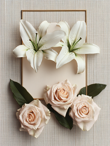 Lily and Rose Floral Arrangement