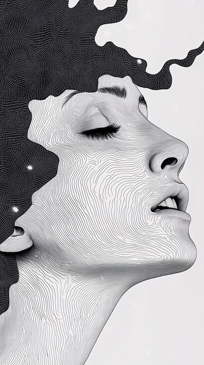 Line Art Woman Portrait