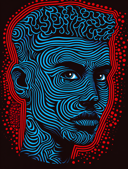 Lined Face Portrait