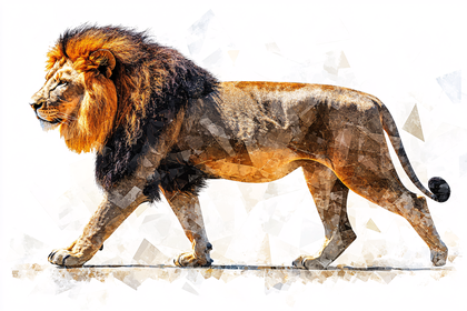 Lion Striding Art